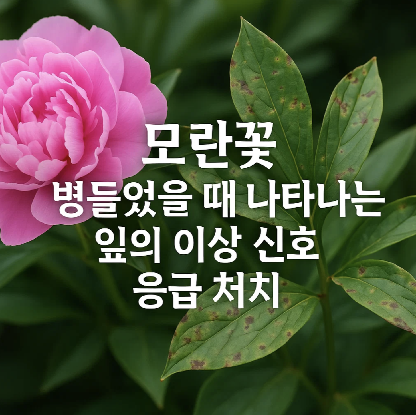 모란꽃, 병들었을 때 나타나는 잎의 이상 신호와 응급 처치