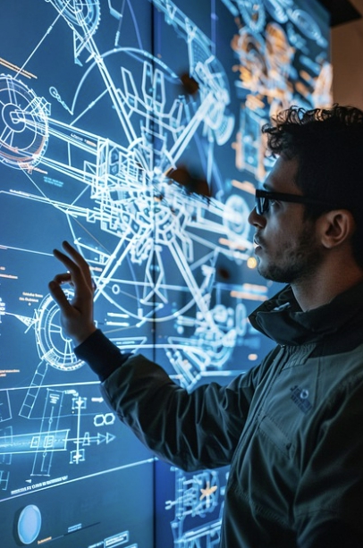 드론 관련주 전망 드론 설계를 살펴보는 사람