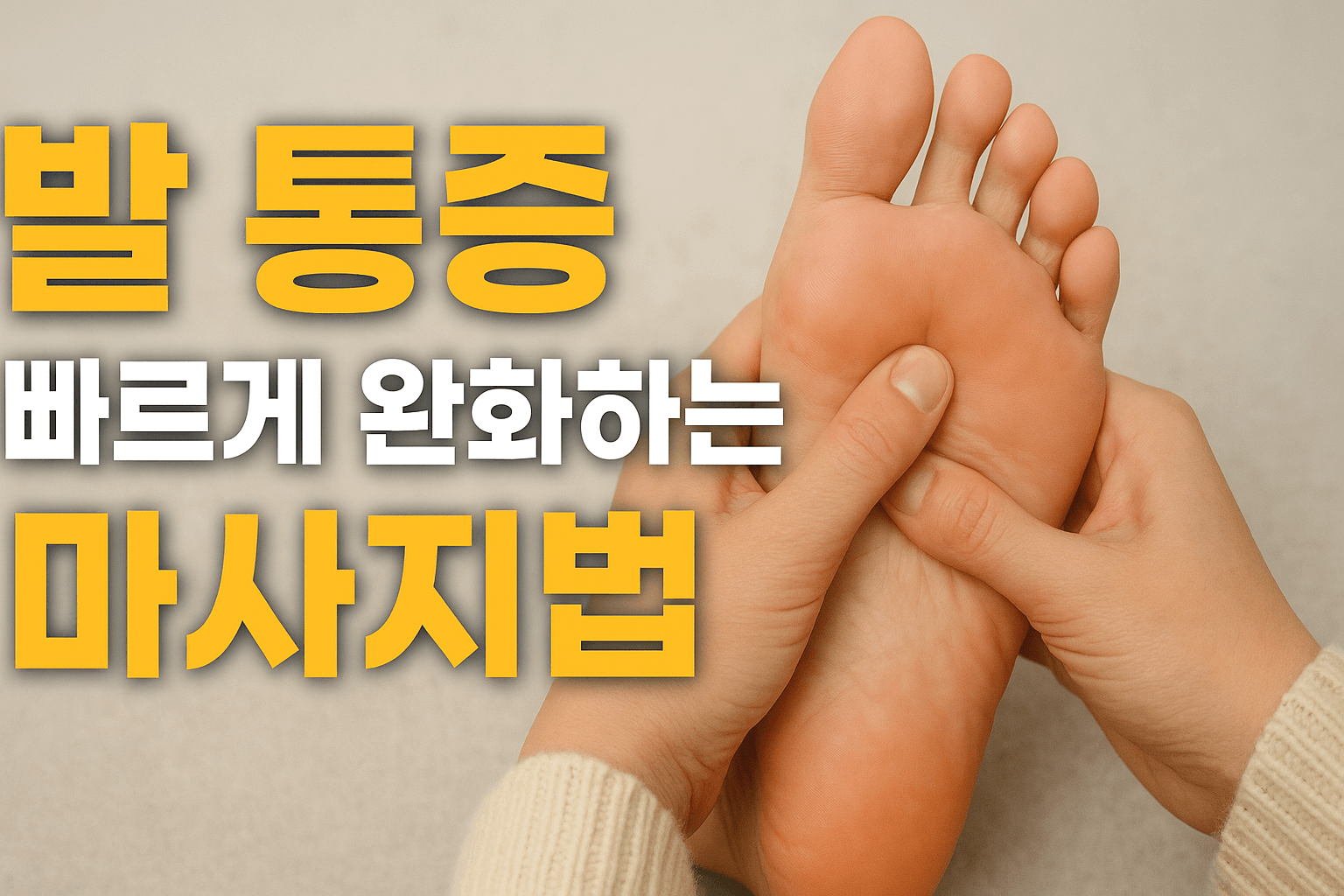 발 통증 빠르게 완화하는 마사지법