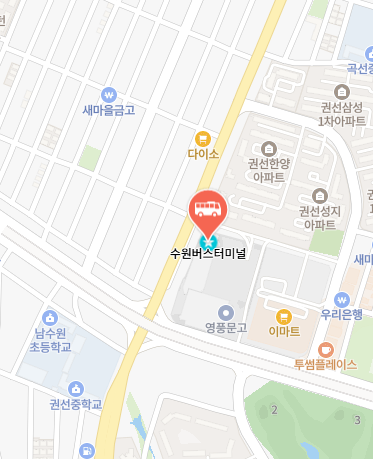 수원버스터미널 위치 지도