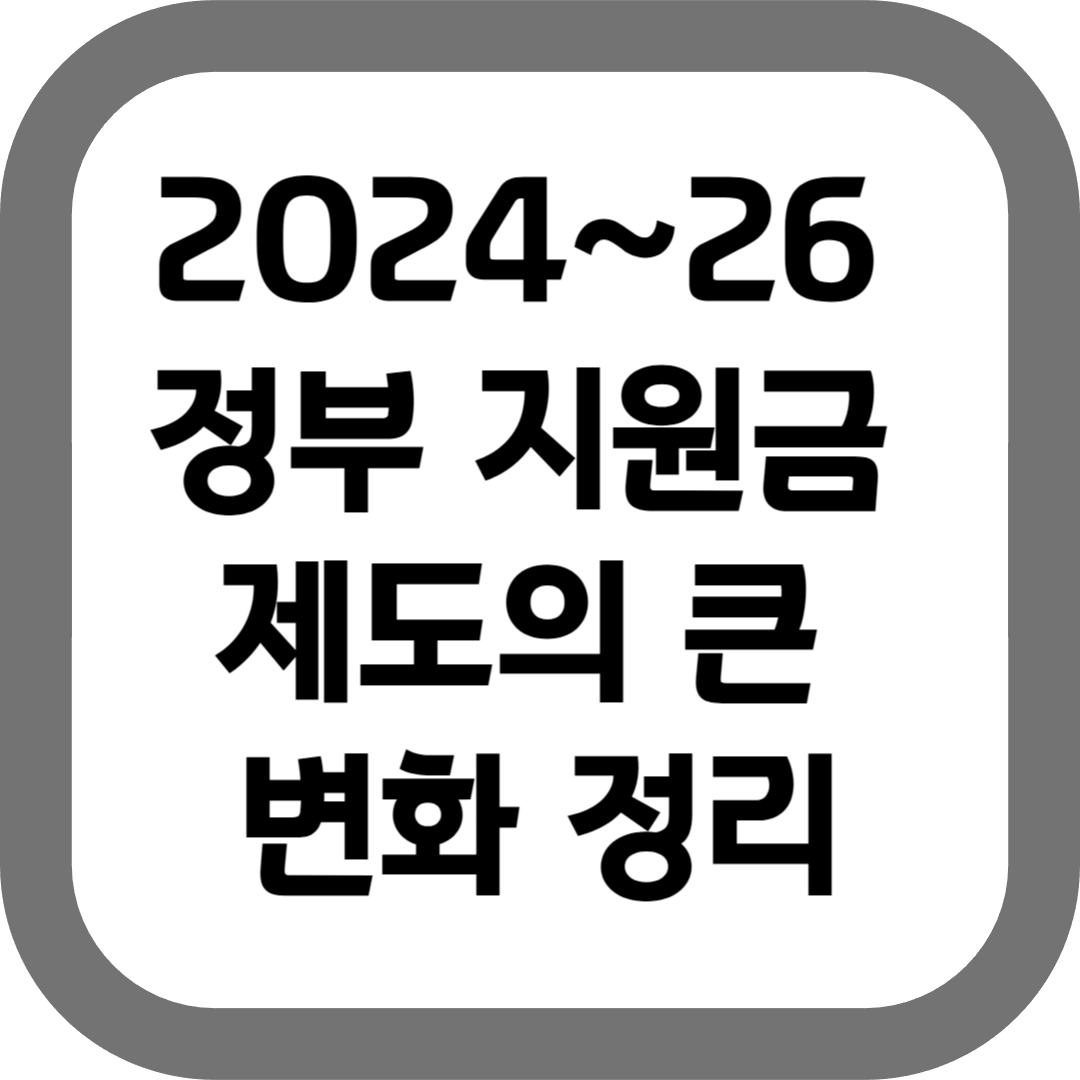 2024~2026 Settlement of major changes in the government subsidy system