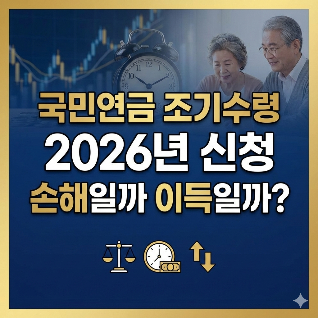 국민연금 조기수령 조건, 2026년 신청하면 손해일까 이득일까?
