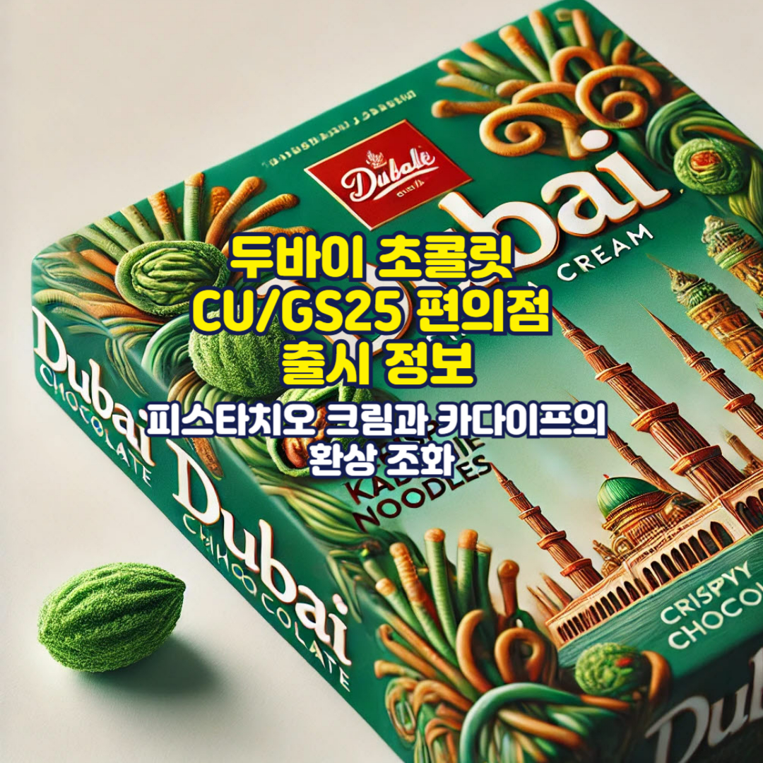 두바이 초콜릿 CU/GS25 편의점 출시 정보/ 피스타치오 크림과 카다이프의 환상 조화
