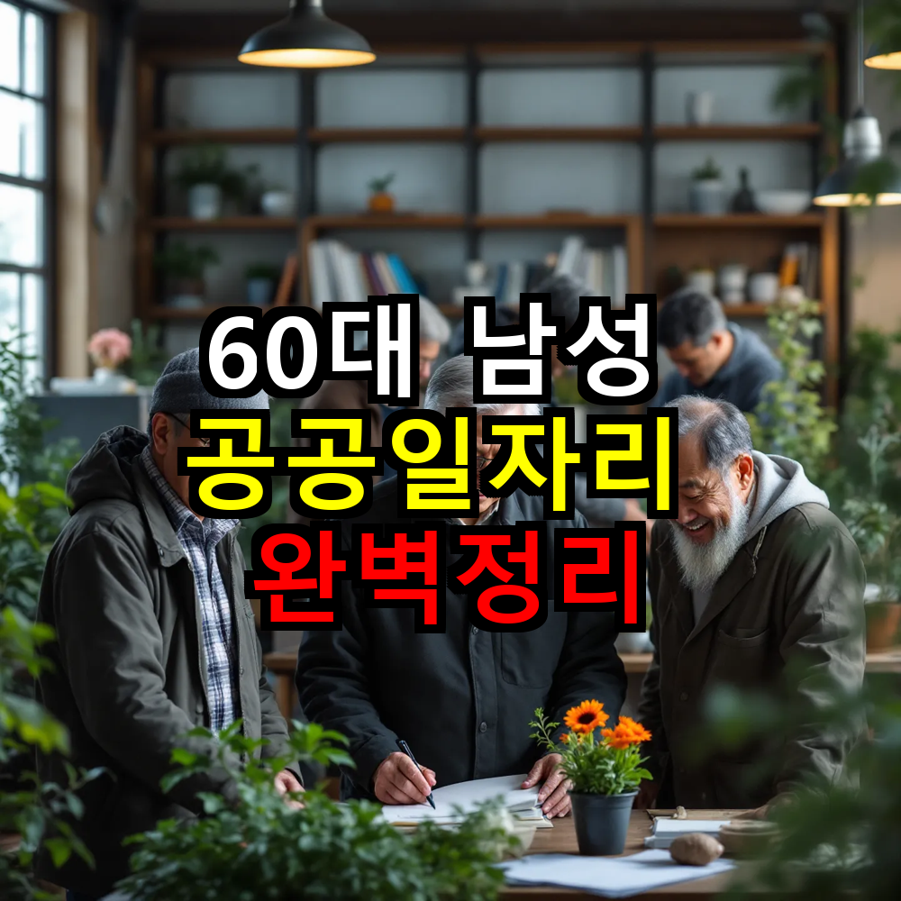 60대 남성 공공일자리 완벽정리
