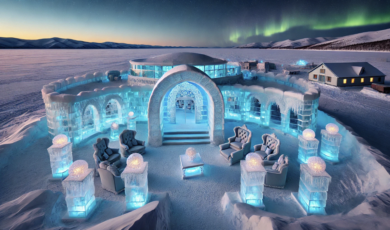 러시아의 바이칼 호수 얼음 호텔 – 순수한 얼음 위 액티비티, 미식경험