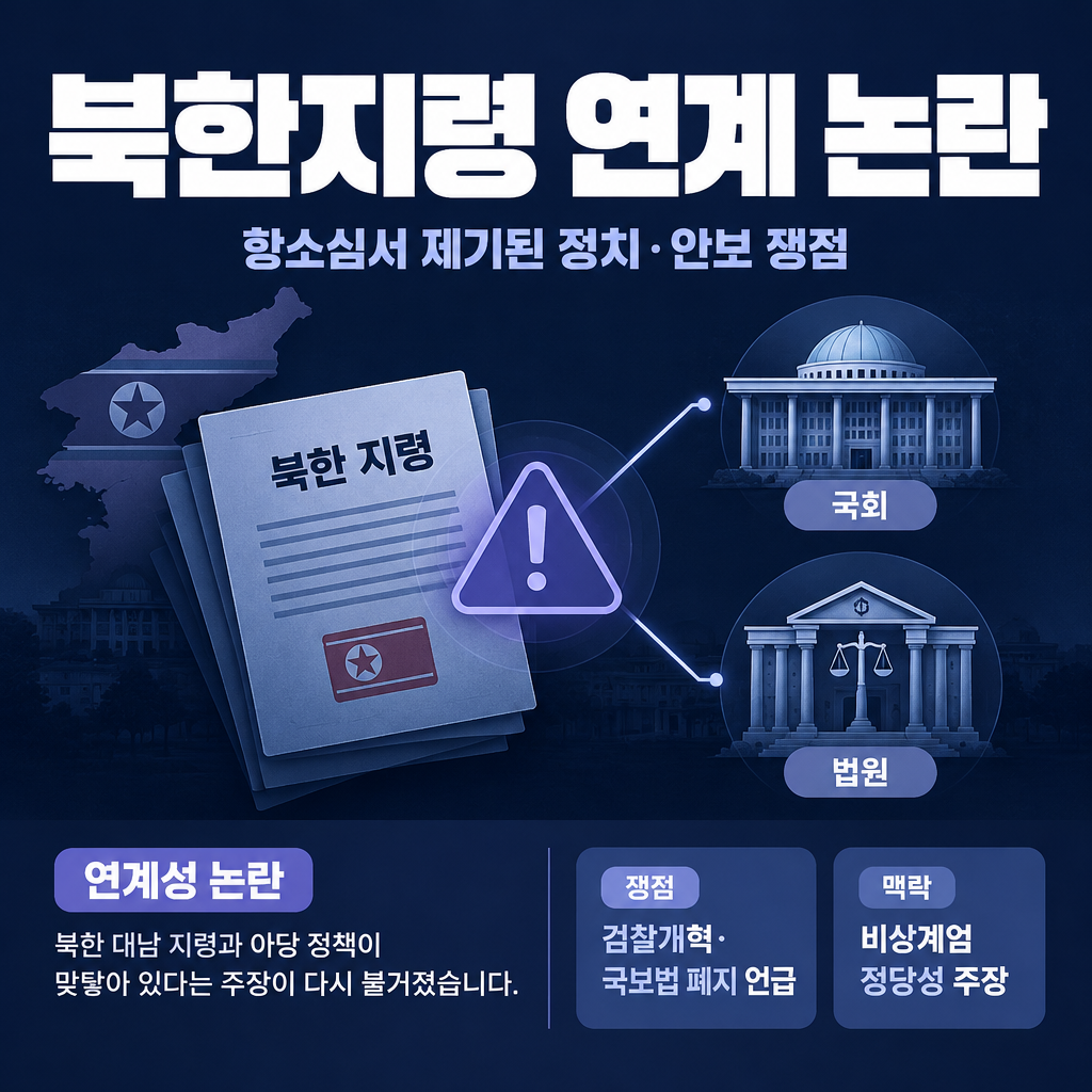 북한지령 연계 논란