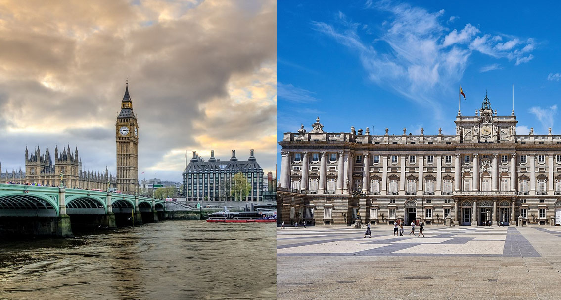 런던과 마드리드 사진