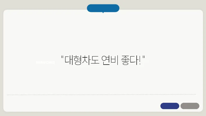연비좋은 대형차 추진