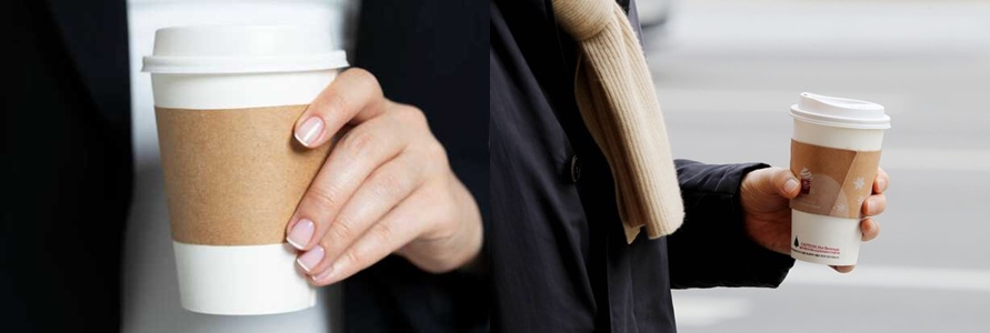 종이컵 뜨거운 커피