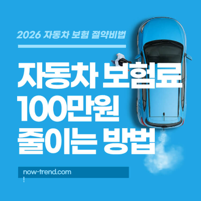 자동차 보험료 100만 원 줄이는 방법 섬네일