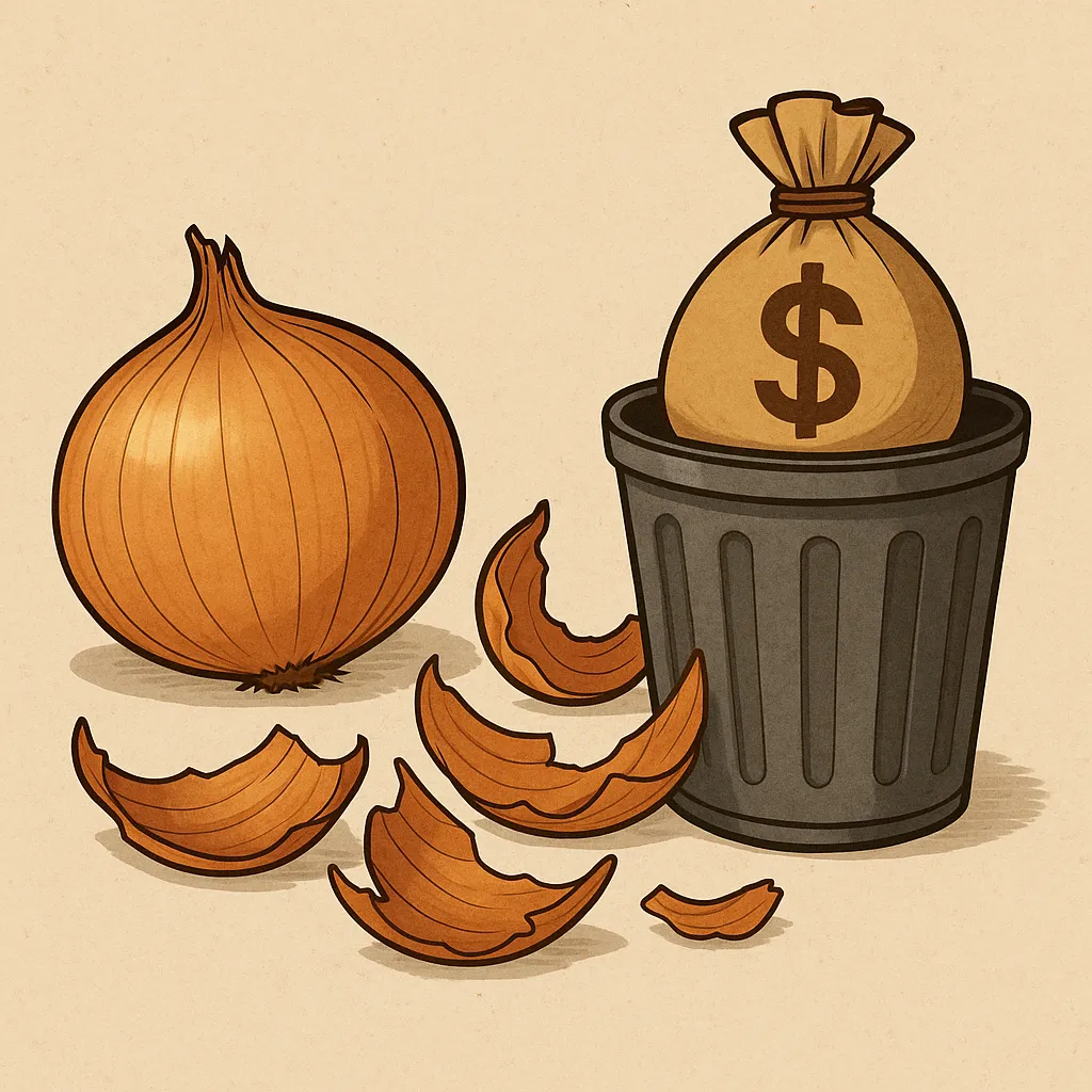 양파-껍질을-그냥-버리면-아까운-이유를-상징적으로-표현한-일러스트-이미지로-양파와-함께-버려진-껍질과-가치있는-자원을-은유적으로-묘사