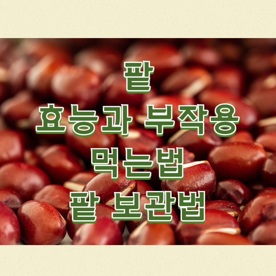 팥: 효능, 부작용, 먹는 법, 보관법