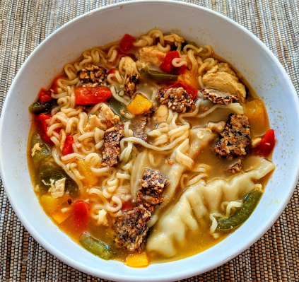 잘 끓인 라면 사진