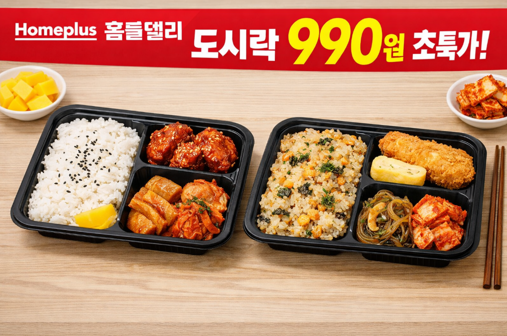 홈플러스 도시락 990원, 놓치면 후회할 초특가 총정리
