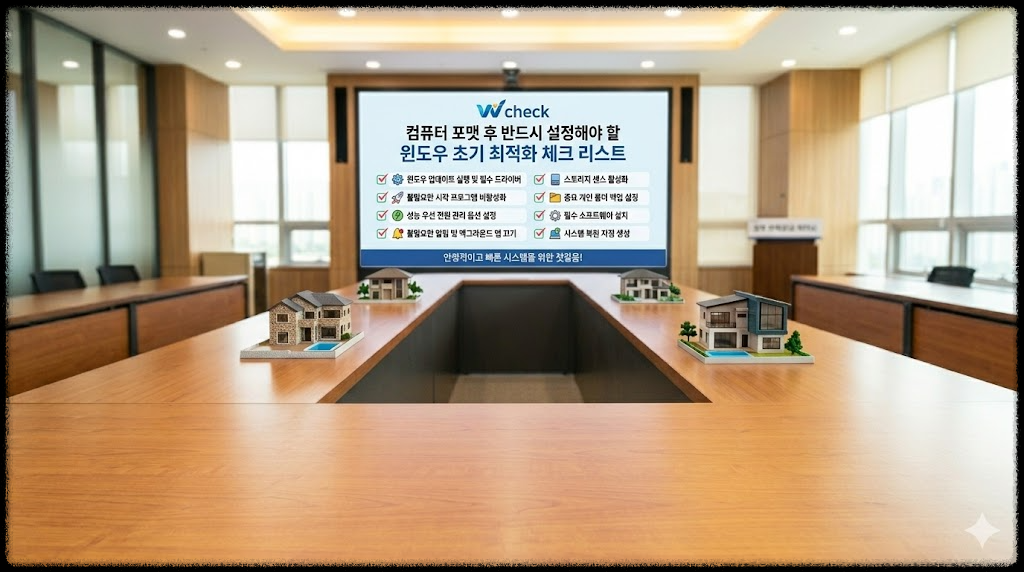 컴퓨터 포맷 후 반드시 설정해야 할 윈도우 초기 최적화 체크리스트