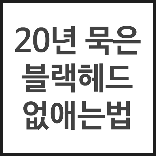 20년-묵은-블랙헤드-없애는법