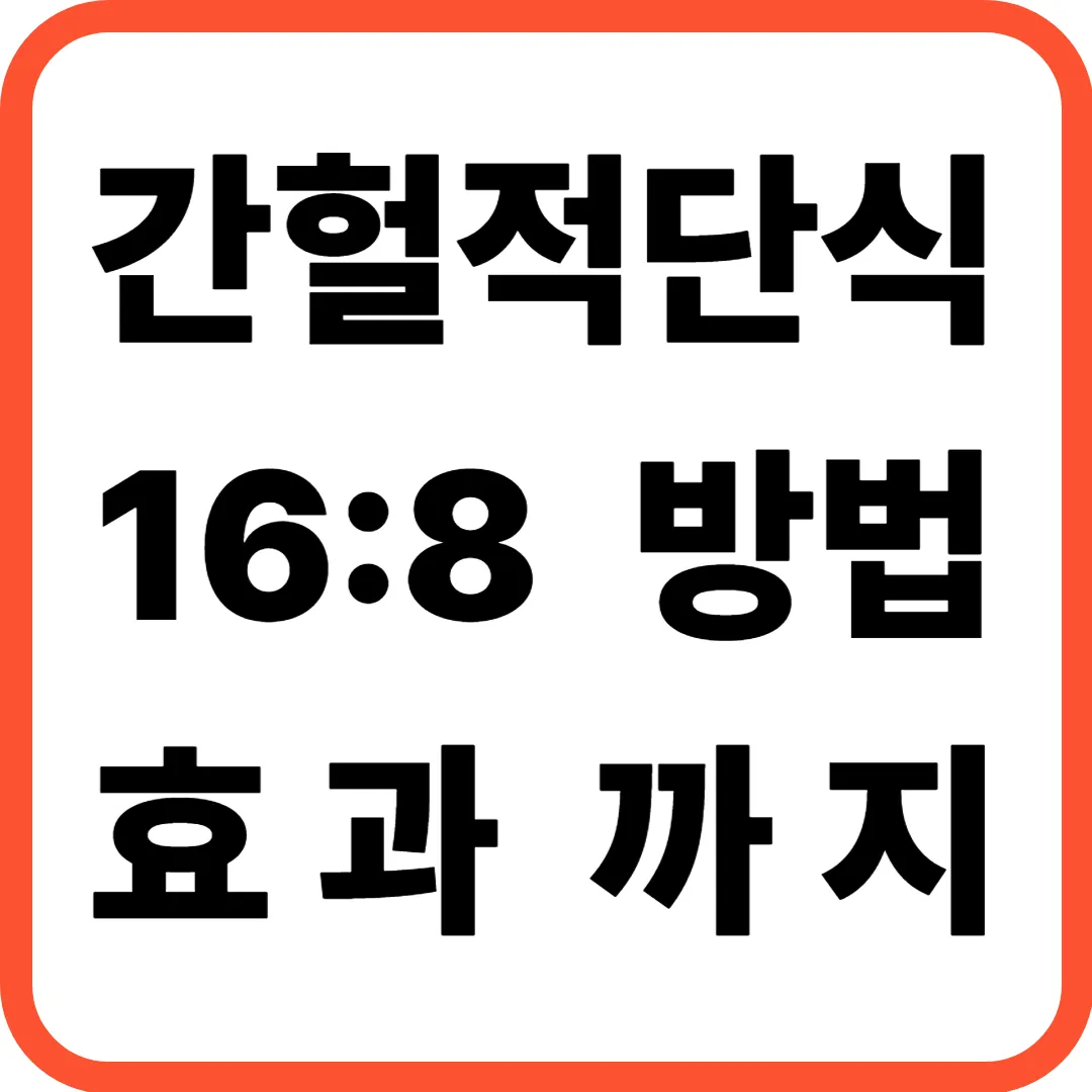 간헐적단식 16:8 방법부터 효과까지 ❘ 제대로 시작하는 다이어트 가이드