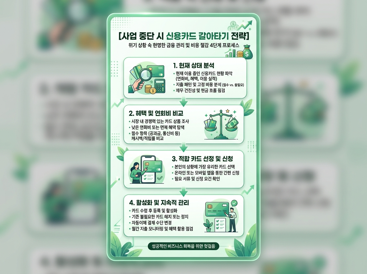 롯데카드 대체 전략 4단계 요약 카드