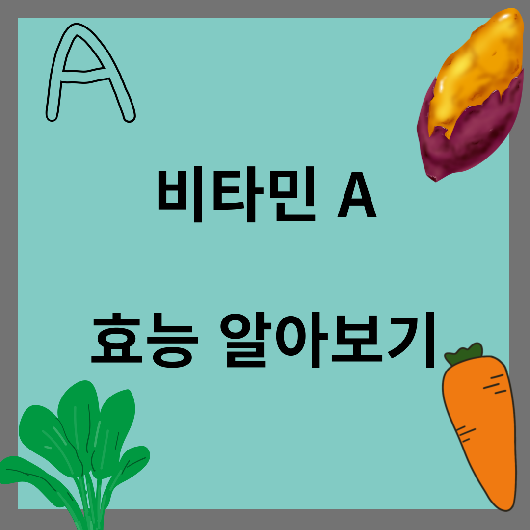 비타민 A 효능