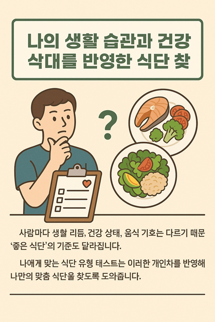 나에게 맞는 식단 유형 테스트와 해석