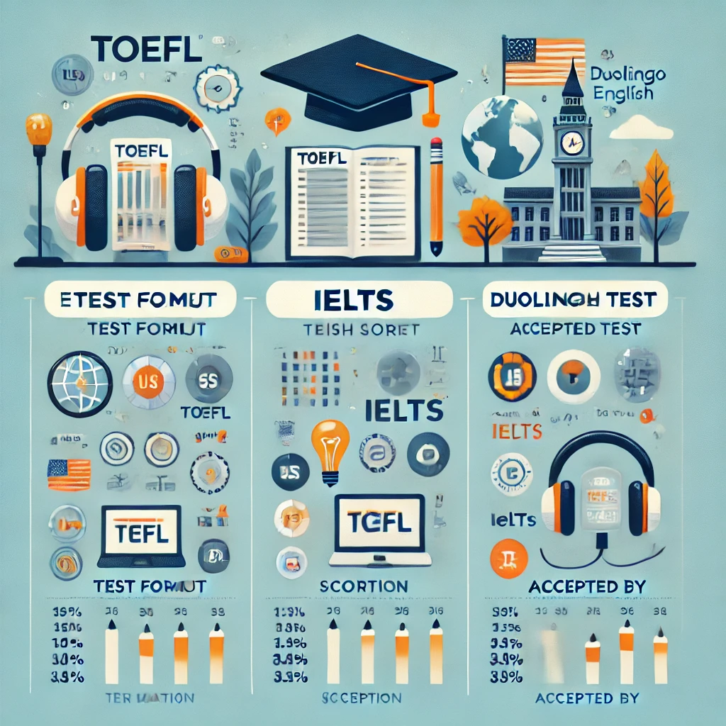 미국 대학 지원을 위한 영어 시험 총정리: TOEFL vs. IELTS vs. Duolingo
