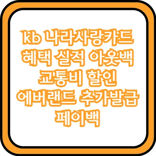 kb 나라사랑카드 교통카드