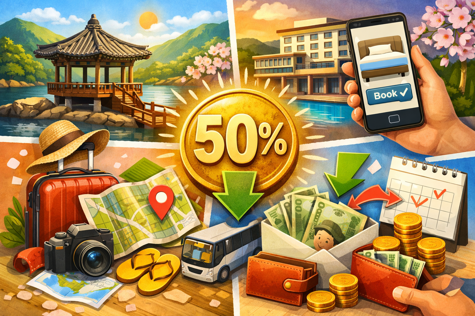 강진 반값여행 신청방법 총정리|숙소 예약부터 50% 환급 받는 꿀팁까지 관련 사진