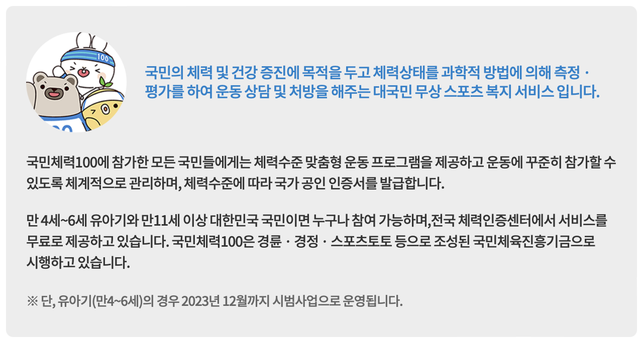 국민체력100이란