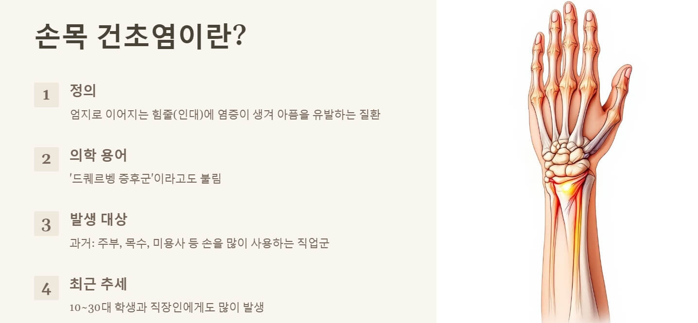 손목 건초염 증상 치료