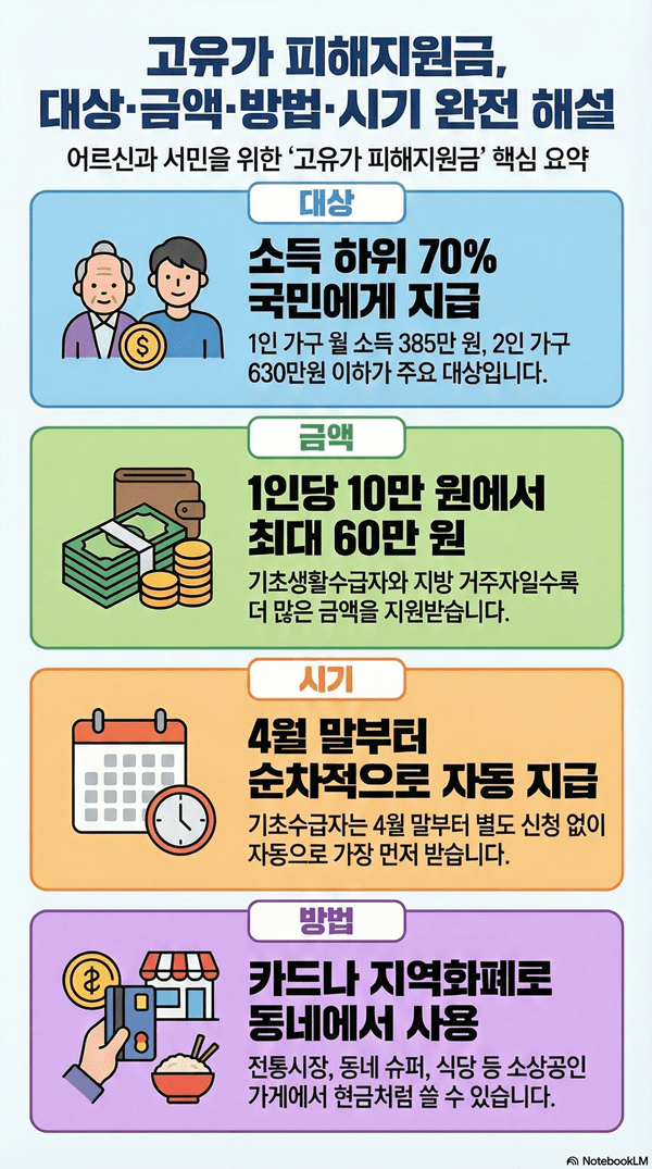 소득 하위 70% 기준 총정리｜고유가 피해지원금 내가 받을 수 있을까