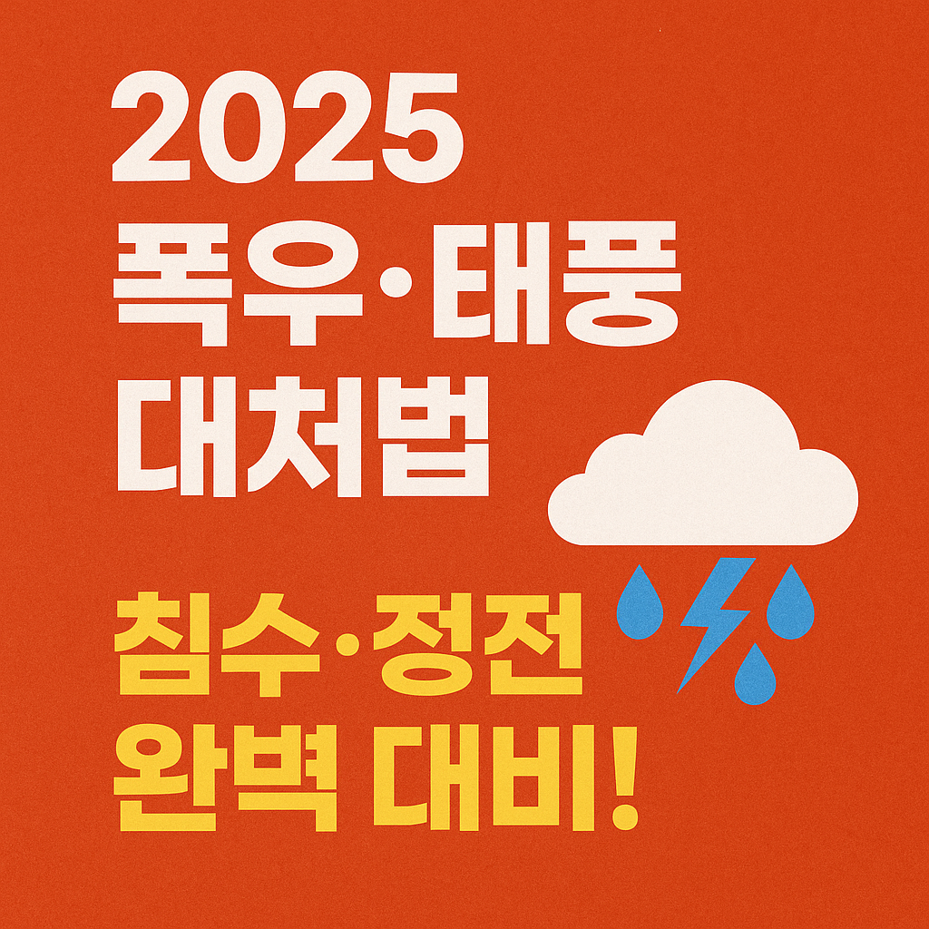 2025 폭우&middot;태풍 대처법 &ndash; 침수&middot;정전 대비 팁