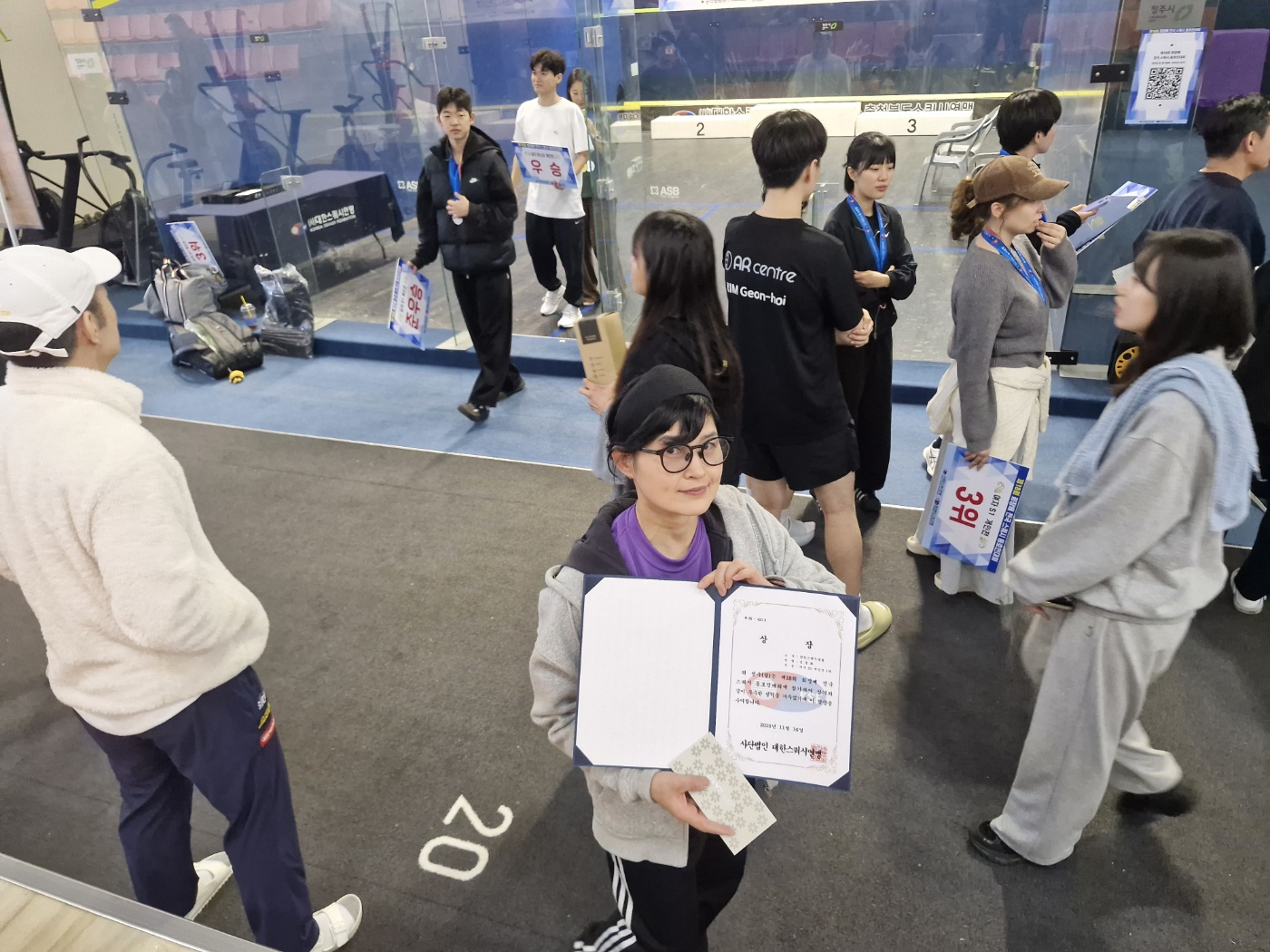 제18회 회장배 전국 스쿼시 동호인대회 김정화마스터 S1선수로 등록게임 우승 후기