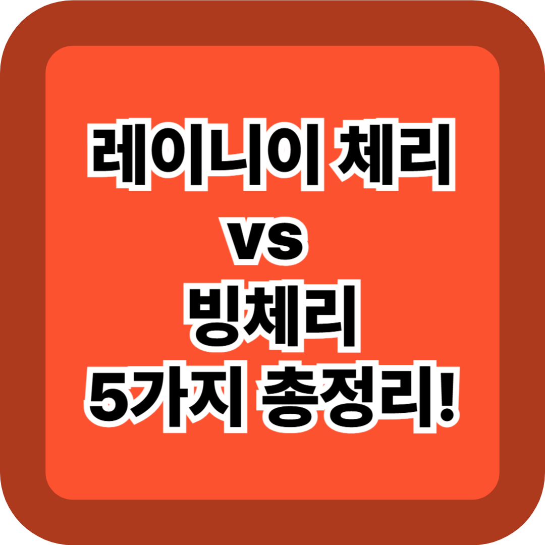 레이니이 체리 vs 빙체리, 고급 체리 끝판왕 비교 5가지 총정리! (활용 꿀팁·레시피 포함)