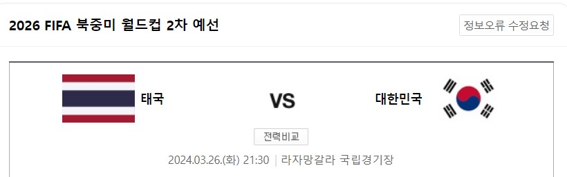 대한민국 태국 월드컵