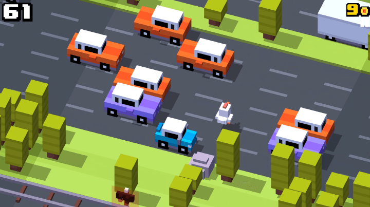 빠르게-달려오는-자동차를-피해-도로를-건너는-장면