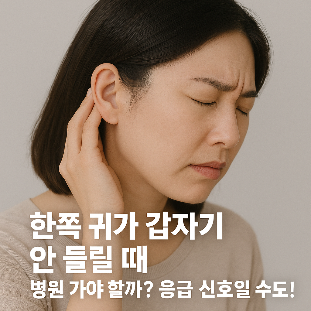 갑자기 귀가 안 들릴 때 절대 놓치면 안 되는 초기 대응법