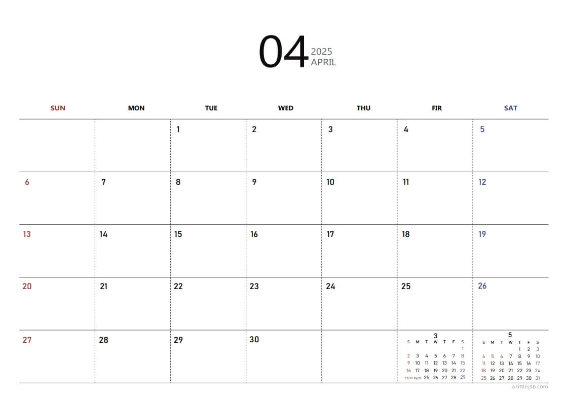 2025년4월달력_다운로드