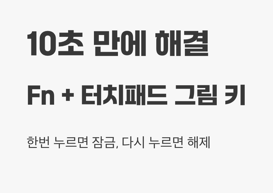 10초 만에 해결, Fn + OOO