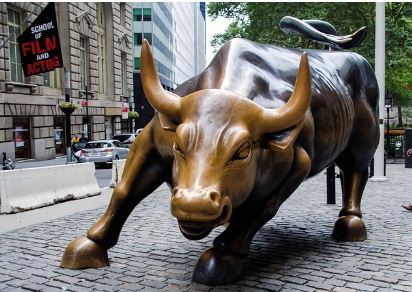 뉴욕 월 스트리트 환소 상