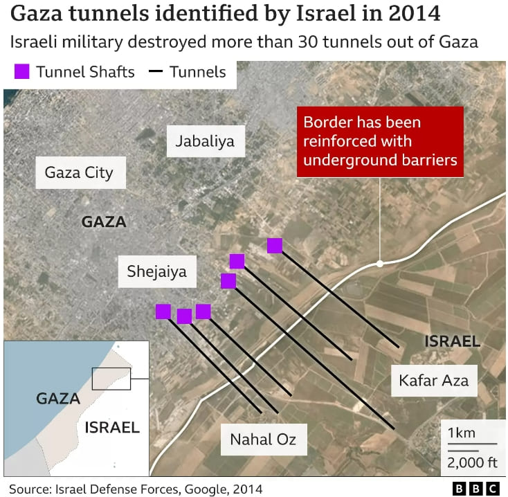 이스라엘, 가자지구 하마스 땅굴 공격 타겟으로 VIDEO: Israel targets Hamas’s labyrinth of tunnels under Gaza
