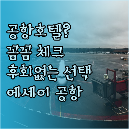 에세이자 공항 호텔 선택? 꼼꼼히 확