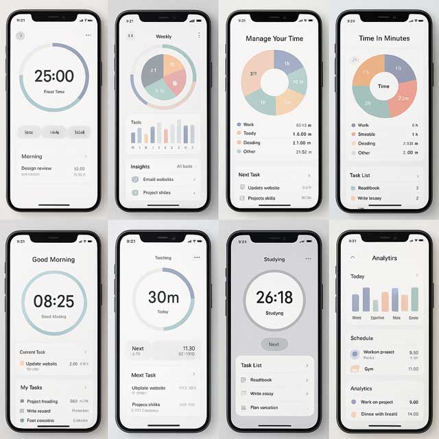 시간관리 앱 UX 설계 디자인