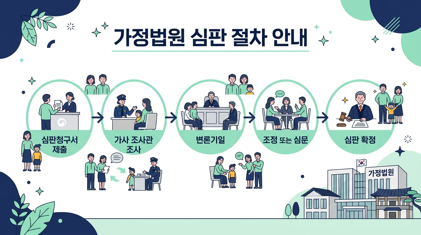 양육권 변경 소송 절차 단계별 안내 이미지
