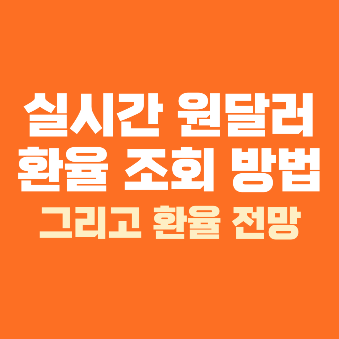 원달러 환율 실시간 조회 방법 차트 전망