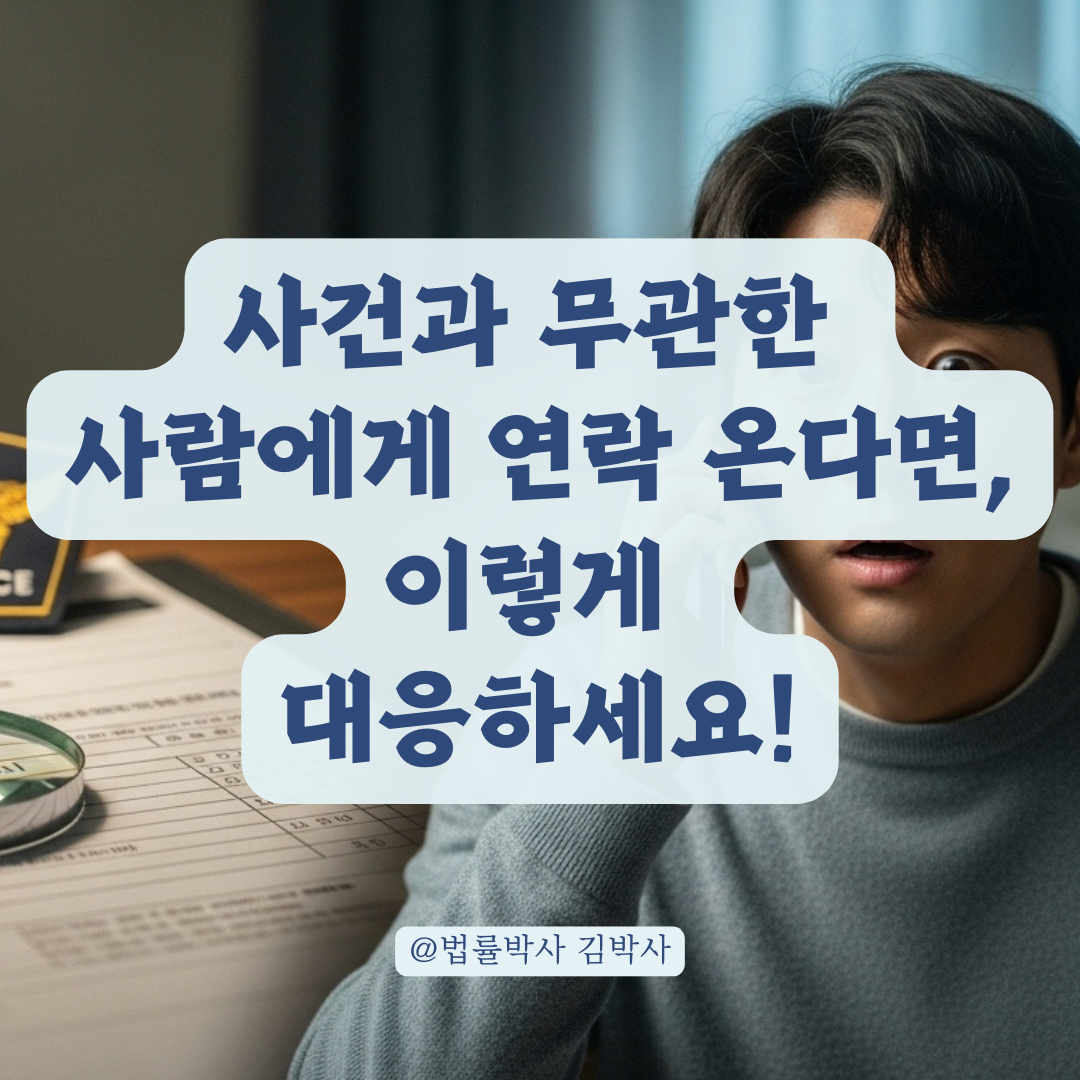 경찰이 사건과 무관한 제3자에게 연락했을 때, 적법성 기준 정리.