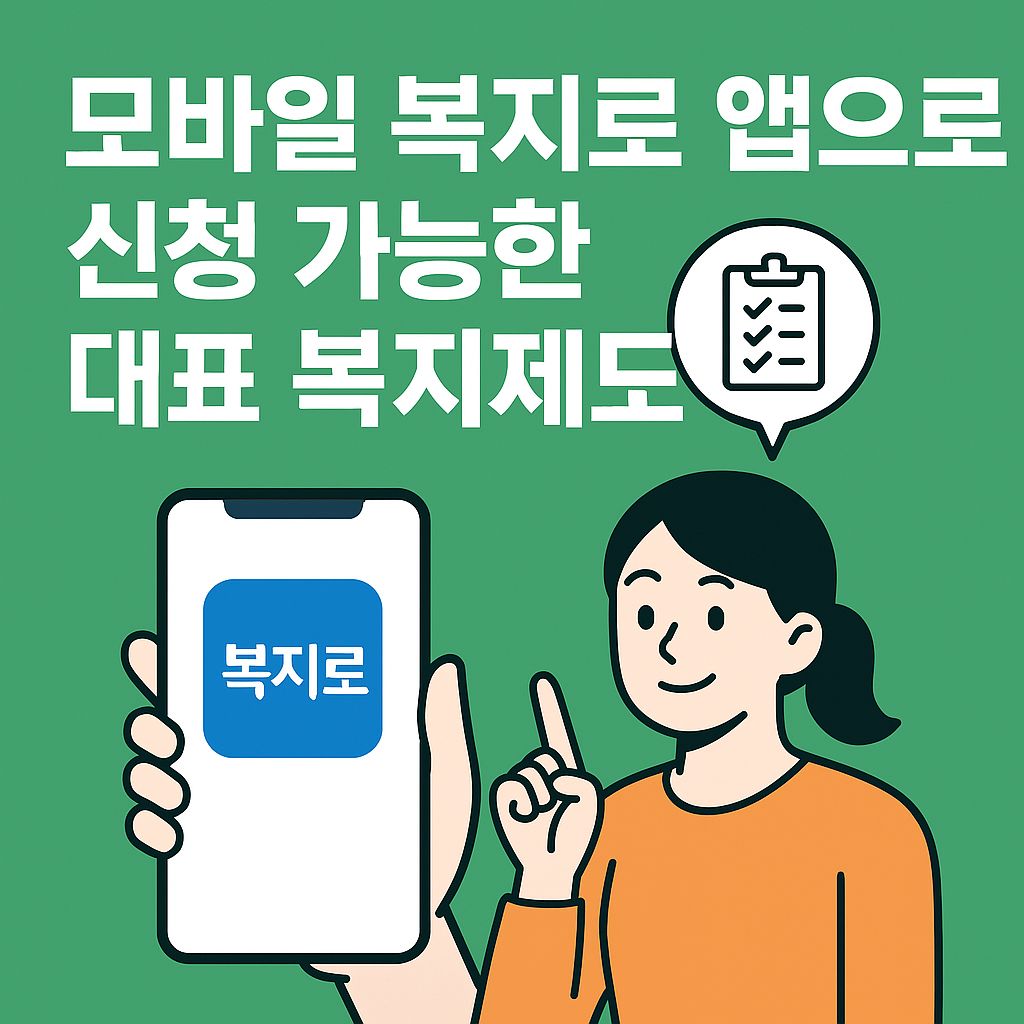 복지로 모바일 앱 신청 가능 제도 소개