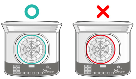 세탁기 수평 상태 확인