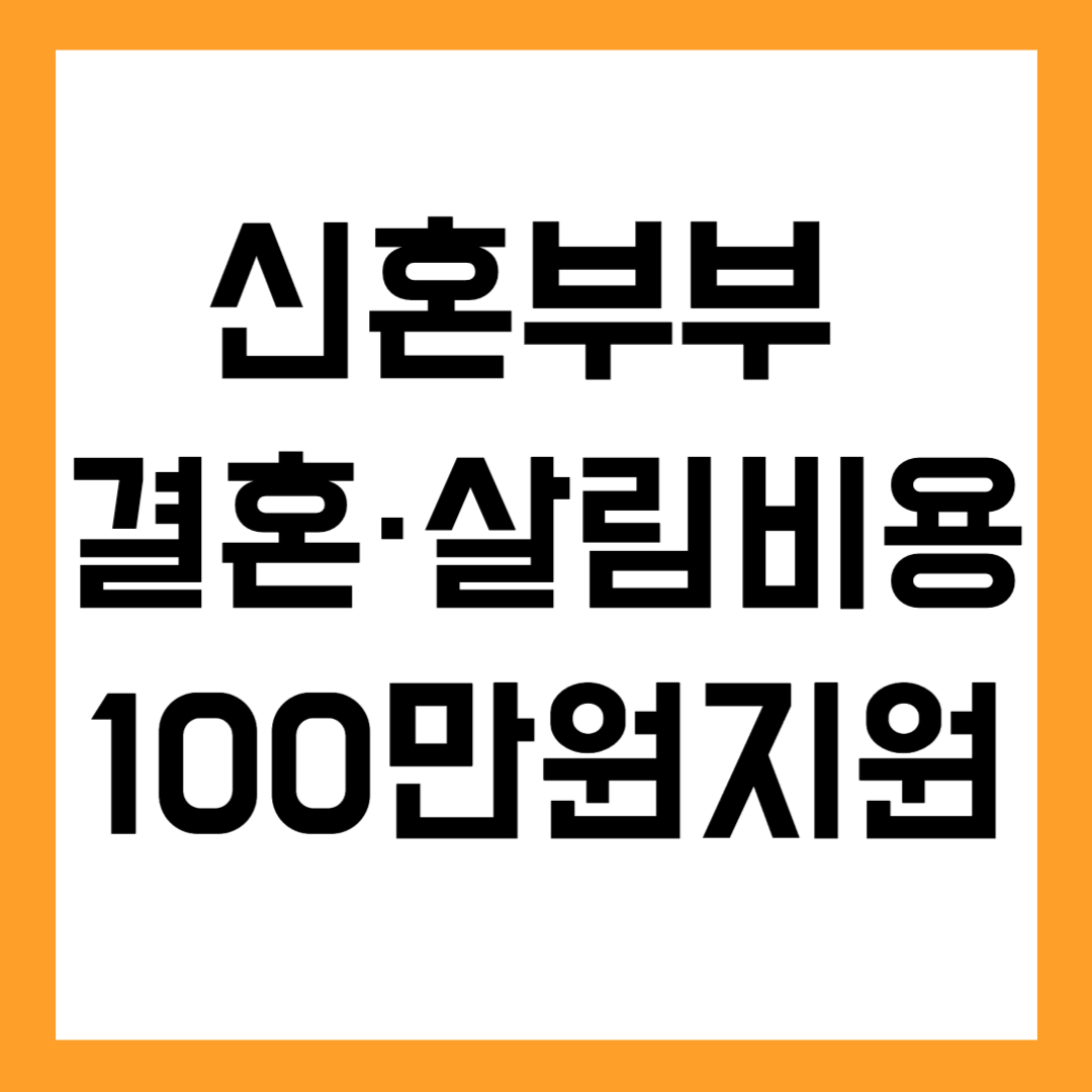 서울시 신혼부부 결혼·살림비용 100만 원 지원! 신청 자격과 방법 총정리