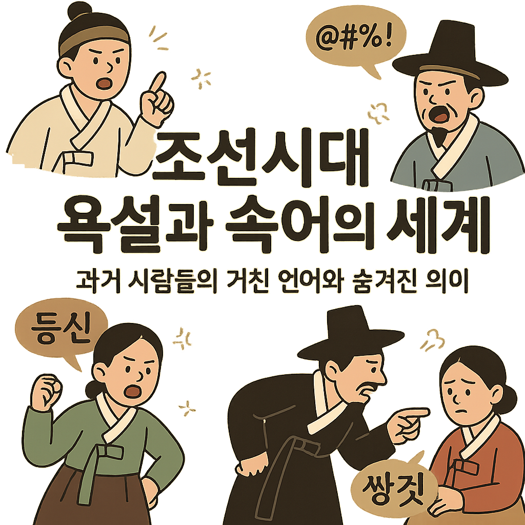 조선시대 욕설을 사용하는 사람들을 묘사한 이미지