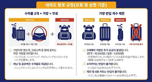 쓰시마링크호-수하물-규정